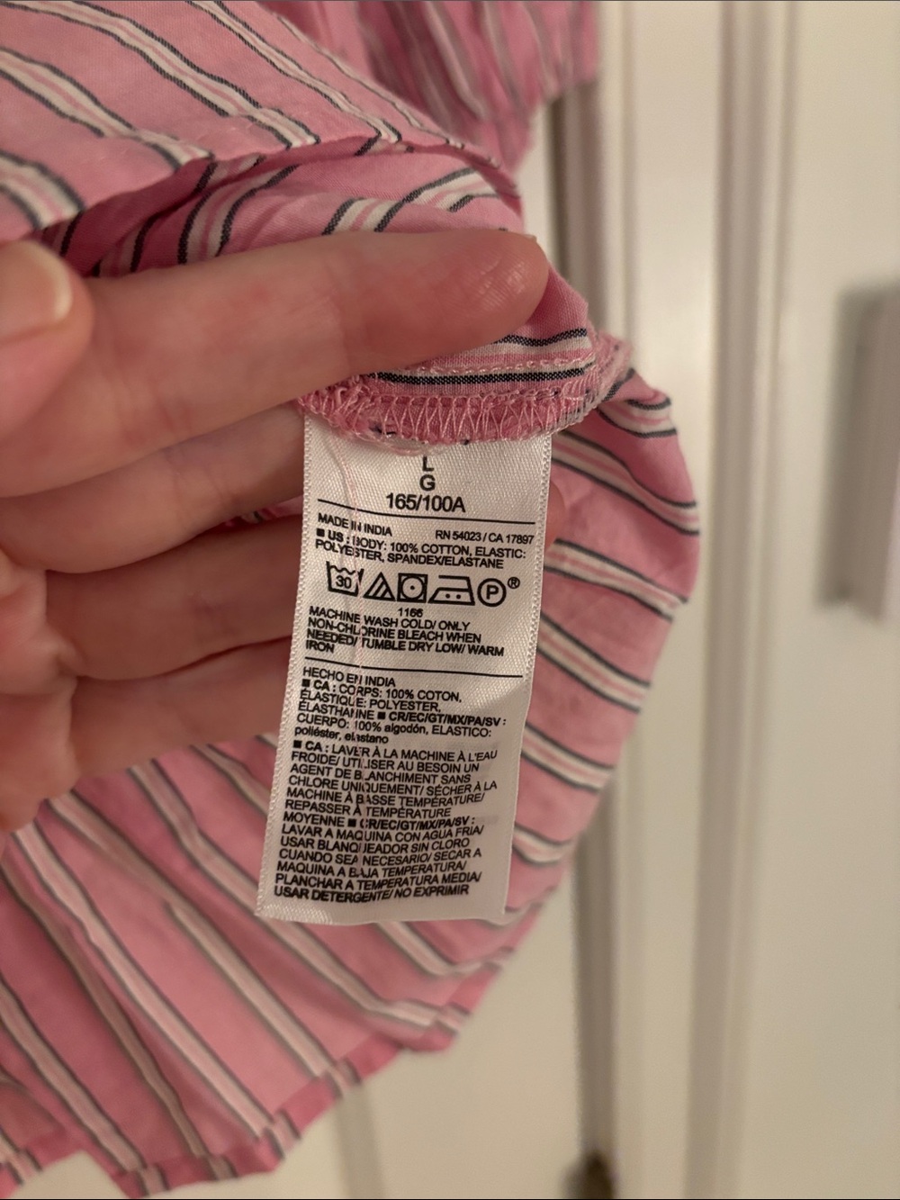 Old Navy Pink Striped Smocked Peplum Blouse - Picture 3 of 3